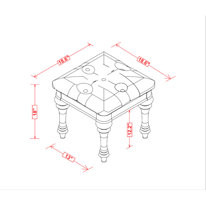 Rosdorf Park Jais 18'' Tall Vanity Stool Wayfair